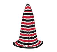 CHAbu Cape à capuche avec drapeau de la République arabe syrienne pour adolescents - Longue cape médiévale pour cosplay, fête, carnaval