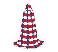 CHAbu Cape à capuche avec drapeau de la République tchèque pour adolescents - Longue cape médiévale pour cosplay, fête, carnaval - Accessoires de déguisement