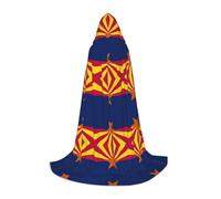 CHAbu Cape à capuche avec drapeau de l'État de l'Arizona pour adolescents - Longue cape médiévale pour cosplay, fête, carnaval - Accessoires de déguisement