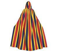 CHAbu Cape à capuche Drapeau du Tchad Costume Cosplay Cape Faucheuse Sorcière Vampires Diable Masquerade Party Fancy Dress