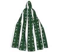 CHAbu Cape à capuche pour adulte avec drapeau du Pakistan - Cape unisexe - Cape de vampire - Sorcière - Pour cosplay, carnaval