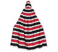 CHAbu Cape à capuche unisexe avec drapeau de la République arabe syrienne pour adulte, cape de vampire, sorcière, scène, cosplay, carnaval