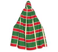 CHAbu Cape à capuche unisexe avec drapeau de la République tchétchène pour adulte, cape de vampire, sorcière, scène, cosplay, carnaval