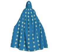 CHAbu Cape à capuche unisexe avec drapeau du Dakota du Sud pour adulte - Pour vampire, sorcière, jeu de rôle - 150 cm