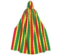 CHAbu Cape à capuche unisexe avec drapeau du Sénégal pour adulte, cape de vampire, sorcière, scène, cosplay, carnaval
