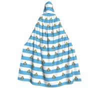 CHAbu Cape à capuche unisexe pour adulte avec drapeau de Saint-Marin pour vampire, sorcière, scène, cosplay, carnaval