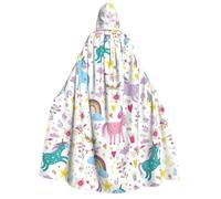 CHAbu Cape à capuche unisexe pour adulte Motif licorne Rose