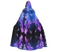 CHAbu Cape à capuche unisexe pour adulte Motif papillon Violet