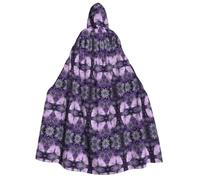 CHAbu Cape à capuche unisexe pour adulte Motif papillon Violet