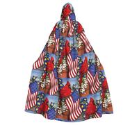 CHAbu Cape à capuche violette Morning Glory pour cosplay, costume de faucheuse sorcière, vampires, diable, bal masqué, fête costumée