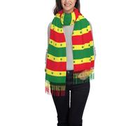 CHAbu Drapeau du Sénégal pour femme Écharpe Châle Hiver Chaud Wrap Doux Léger Mode Soirée Robes de Mariage, Noir , taille unique