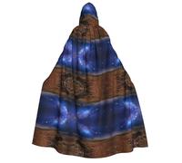 CHAbu Nebula In Desert Monument Valley Landscape Cape à capuche longue unisexe pour adulte Vampire Sorcière Jeu de rôle Fêtes Scène 150 cm