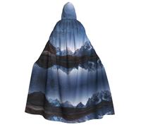 CHAbu Night Sky With Milky Way Cape à capuche unisexe pour adulte Cape Vampire Witch Party Cosplay Carnaval Costumes