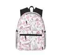 CHAbu Romantique Paris Papillon Casual Sac à dos quotidien Léger Classique Collège Voyage Outdoor, Noir , One Size, Décontracté