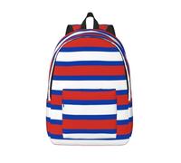 CHAbu Sac à dos en toile avec drapeau russe - Grande capacité - Classique - Tendance - Pour le travail, les voyages, Noir , M, Décontracté