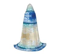 CHAbu Serene Coastal Cape à capuche pour adolescents - Longue cape médiévale pour cosplay, fête, carnaval - Accessoires de déguisement