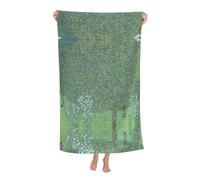 CHAbu Serviette de plage en microfibre à séchage rapide pour adulte Motif roses sous les arbres