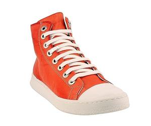 CHACAL - Basket Montante Femme 6337-3 Coloris Blanc, Marine et Rouge