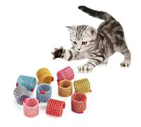 Chacerls Jouets pour Chats 8 pièces coloré Spirale Chat Jouet Petit Plastique Spirale Ressort Multicolore Chat interactif Jouet Chat Chaton Pet nouveauté Cadeau (Couleur aléatoire)