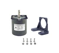 CHACNS Moteur de réduction réversible 68KTYZ 220V AC 80r/min Motoréducteur Couple synchrone 4Kgf.cm Moteurs Support de montage Noir