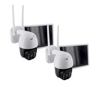 Chacon Caméra WiFi rotative d'extérieur sans fil 2x avec panneau solaire