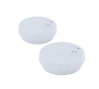 Chacon Détecteur de fumée optique avec pile alcaline 9 V 1 an – Lot de 2 – Blanc