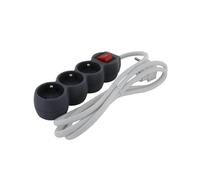 CHACON 49725 Bloc 3 x 16 A 3G 1.5 mm 2 1.5 m Blanc/Gris