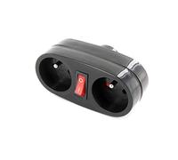 Chacon Prise Biplite 16A avec interrupteur anthracite