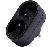 Chacon - Biplite domino 2x16A 3500W 250V - Noir Noir