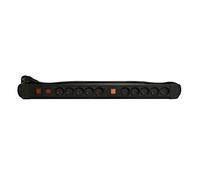 CHACON Bloc multiprise Noir avec 2 interrupteurs - 10 x 16 A - 1,5m