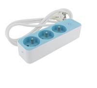 CHACON Bloc 3 x 16 A 3G1.5 mm2 1.5 m- Blanc/ Bleu