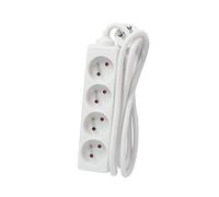 chacon bloc multiprise 4 prises 16a 1,5m blanc Blanc G