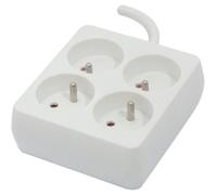 Bloc multiprise carré 4x16A 1,5m - Blanc - Chacon