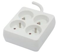 Chacon Bloc 4 x 16 A carré avec cordon 0.9 m - blanc (FR)