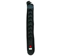 CHACON Bloc 8 x 16 A avec Interrupteur - 1,5 m - Noir