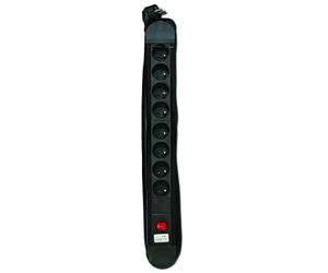 CHACON Bloc 8 x 16 A avec Interrupteur - 1,5 m - Noir