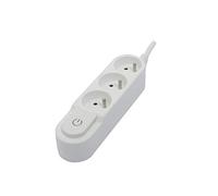 CHACON Bloc Design avec Interrupteur 3 x 16A - 1,5 m - Blanc