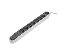 CHACON Bloc Design parafoudre 8x16A avec Interrupteur - 3 m - Gris foncé
