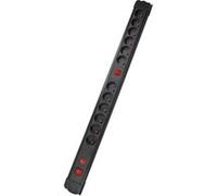 Bloc multiprise - CHACON - 12x16A - 3500W - 1.5m - Noir - Double interrupteur