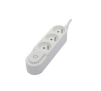 Chacon - Bloc multiprise 3x16A - 3500W - câble H05VV-F 3x1,5mm² - 3m - Blanc Blanc G