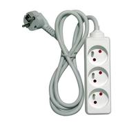 Chacon Bloc multiprise 3x16A – 1,5 m – Blanc