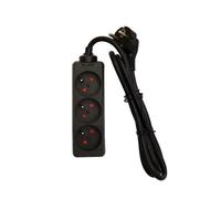 Chacon bloc multiprise 3 prises 16a 1,5m noir - qp0015351 Noir G