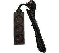 Chacon bloc multiprise 3 prises 16a 1,5m noir - qp0015351 Noir G