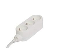 CHACON Bloc Multiprise 3 Prises Design sans parafoudre, Bloc 3 Prises - 0,5m -Blanc 48838