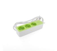 Chacon Bloc Multiprise 3X16A - 1,5 m - Blanc/Vert