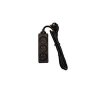 CHACON Bloc multiprise 3x16A - 3500W 230V - câble H05VV-F 3x1 5mm² - 1 5m - Noir