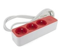 Chacon Bloc multiprise 3x16A 3G1.0 mm² – 1,5 m – Rouge