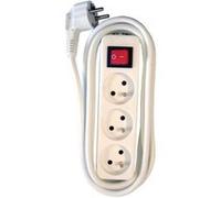 Chacon - Bloc multiprise 3x16A + interrupteur - 1,5 m - blanc Blanc G