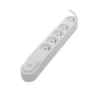 CHACON Bloc multiprise 5 Prises 16 A avec Interrupteur, câble 1,5 m HO5VV-F 3x1,5 mm² Blanc