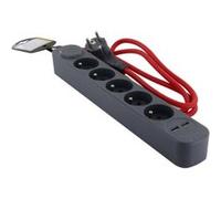 Bloc multiprise 5x16A + 2 USB + Interrupteur - Chacon